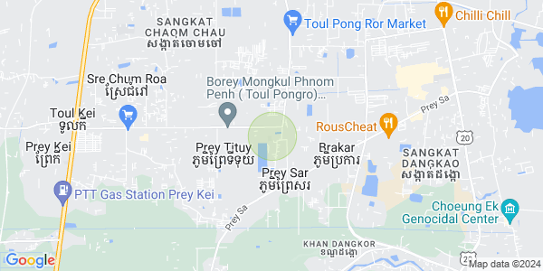 Mapa: Cheung Aek, Dangkao, Phnom Penh