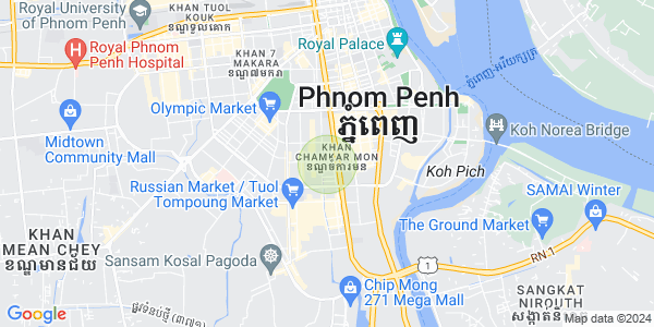 Map of BKK 1, Boeng Keng Kang, Phnom Penh