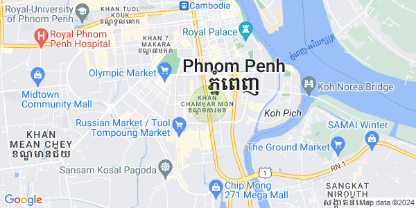 万景岗1分区（BKK1), 波哥堪, 金边地图