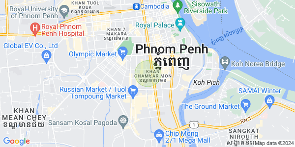 万景岗1分区（BKK1), 波哥堪, 金边地图
