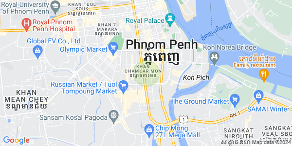 Map of BKK 1, Boeng Keng Kang, Phnom Penh