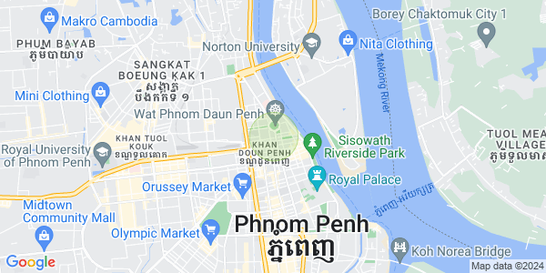 Mapa: Srah Chak, Daun Penh, Phnom Penh