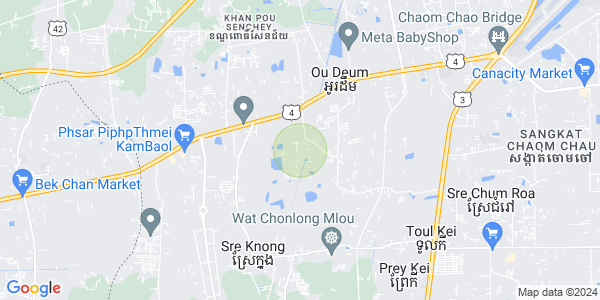 Map of Kantaok, Kamboul, Phnom Penh