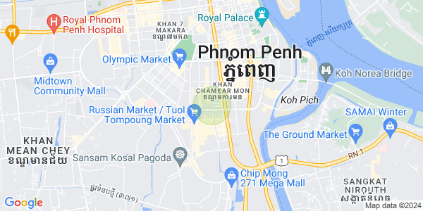 万景岗3分区（BKK3), 波哥堪, 金边地图