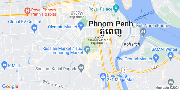 Mapa: Toul Tum Poung 1, Chamkarmon, Phnom Penh