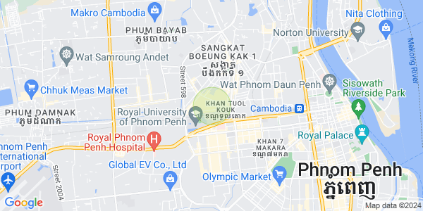 Map of Boeung Kak 2, Toul Kork, Phnom Penh