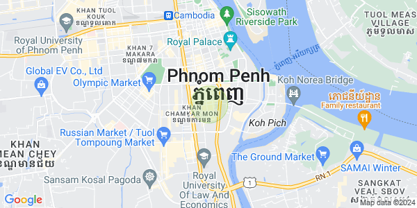 Mapa: BKK 1, Boeng Keng Kang, Phnom Penh