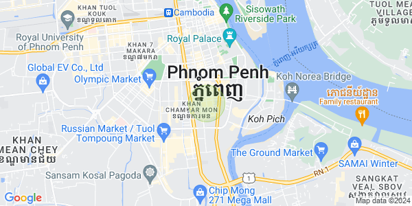 万景岗1分区（BKK1), 波哥堪, 金边地图