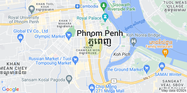 Mapa: BKK 1, Boeng Keng Kang, Phnom Penh