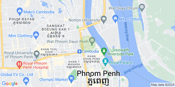 塔仔山, 隆边区, 金边地图
