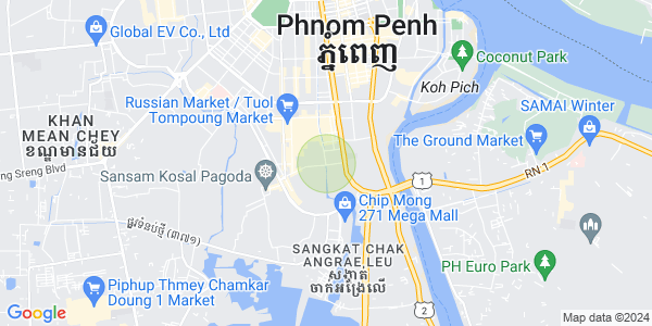 แผนที่ บึงตระเบก, จัมการมอน, พนมเปญ