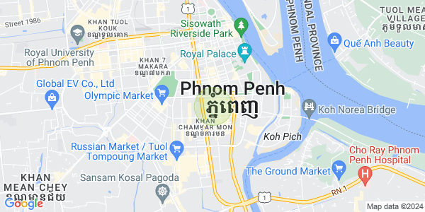 Mapa: BKK 1, Boeng Keng Kang, Phnom Penh