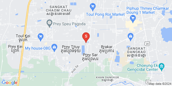 Mapa: Prey Sa, Dangkao, Phnom Penh