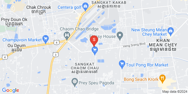 Map of Snaor, Kamboul, Phnom Penh
