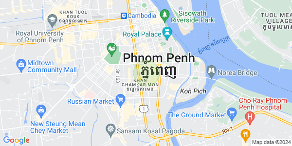 万景岗1分区（BKK1), 波哥堪, 金边地图