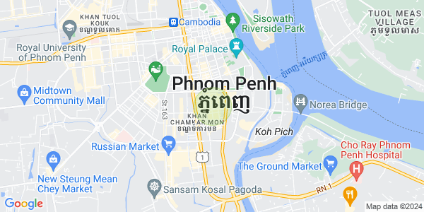 Mapa: BKK 1, Boeng Keng Kang, Phnom Penh