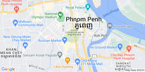 Map of BKK 1, Boeng Keng Kang, Phnom Penh