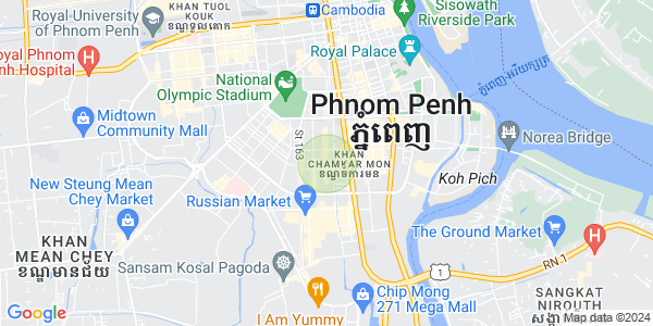 万景岗1分区（BKK1), 波哥堪, 金边地图