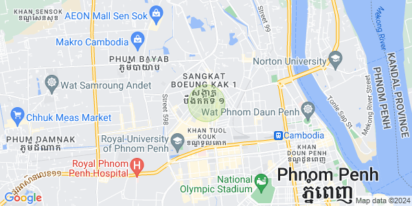 Map of Boeung Kak 1, Toul Kork, Phnom Penh