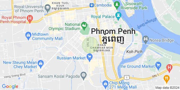 Tumnob Tuek镇, 波哥堪, 金边地图