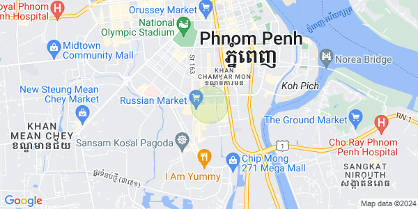 Mapa: Boeung Trabek, Chamkarmon, Phnom Penh