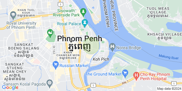 Mapa: Tonle Bassac, Chamkarmon, Phnom Penh