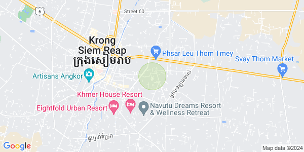 Sala Kamraeuk县, 暹粒地图