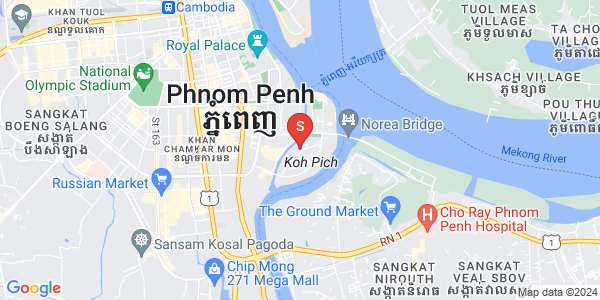 Map of Tonle Bassac, Chamkarmon, Phnom Penh