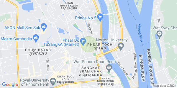 Map of Tuol Sangkae 1, Russey Keo, Phnom Penh
