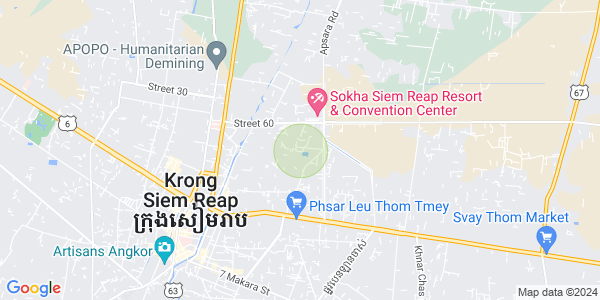 Sla Kram 分区, 暹粒地图