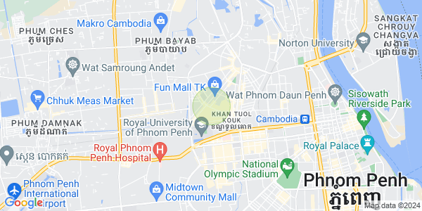 Map of Boeung Kak 2, Toul Kork, Phnom Penh