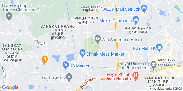 ផែនទី ក្រាំងធ្នង់, សែនសុខ, ភ្នំពេញ