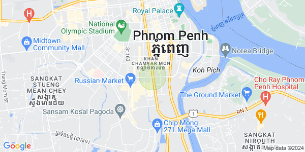 万景岗1分区（BKK1), 波哥堪, 金边地图