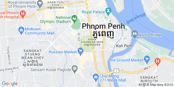 Map of BKK 3, Boeng Keng Kang, Phnom Penh