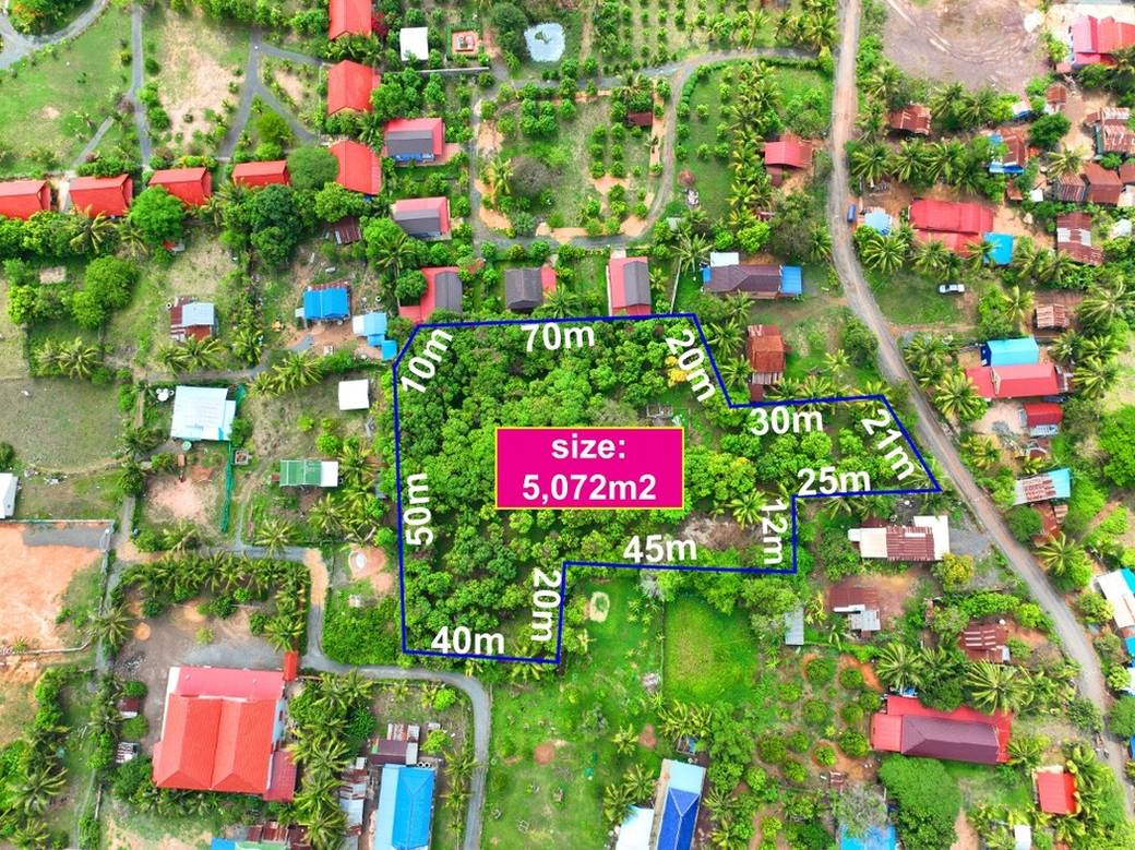 Land in Kampot for sale only $ 28 / m2 (Urgent sale)