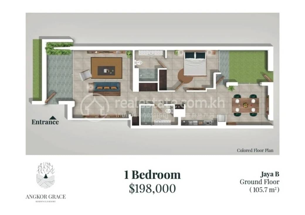 Angkor Grace Residence & Wellness Resort | $203,000 Apartmán se službami