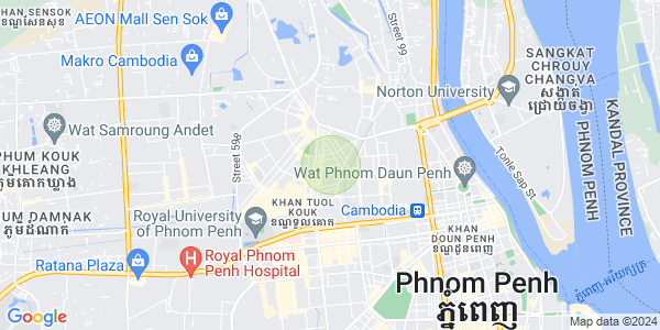 Mapa: Boeung Kak 2, Toul Kork, Phnom Penh