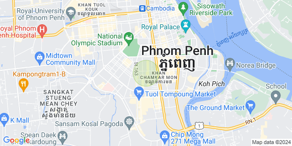 Map of BKK 1, Boeng Keng Kang, Phnom Penh