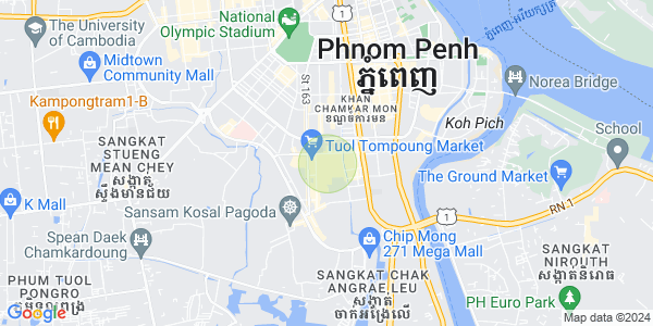 Mapa: Toul Tum Poung 1, Chamkarmon, Phnom Penh