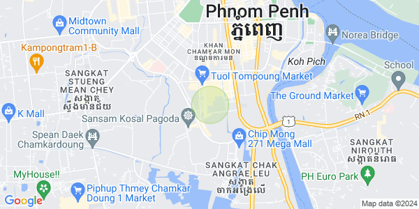 Tumnob Tuek镇, 波哥堪, 金边地图