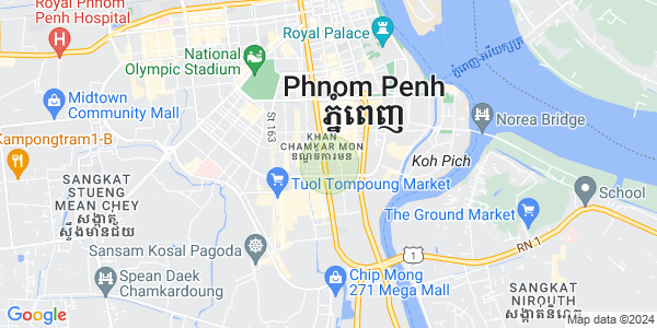 백색하구역, 짬까몬, 프놈펜 지도