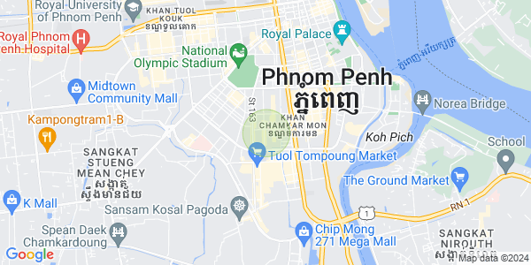 万景岗1分区（BKK1), 波哥堪, 金边地图