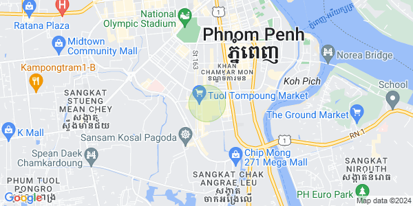 万景岗1分区（BKK1), 波哥堪, 金边地图
