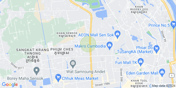 แผนที่ Krang thnong, แซนสก, พนมเปญ