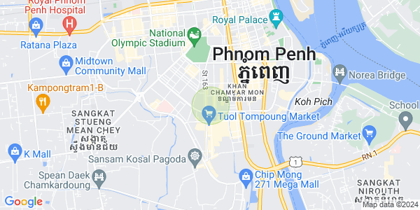 Mapa: Boeung Kak 1, Toul Kork, Phnom Penh