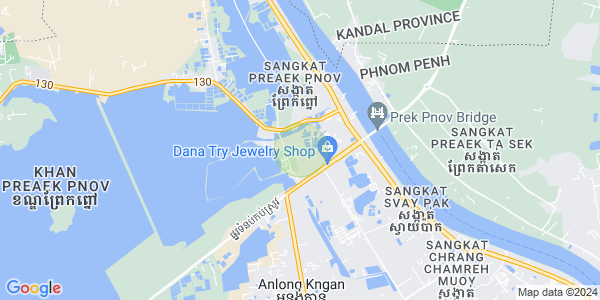 Mapa: Kouk Roka, Prek Pnov, Phnom Penh