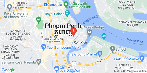 Mapa: Tonle Bassac, Chamkarmon, Phnom Penh