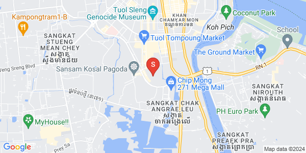 Mapa: Phsar Daeum Thkov, Chamkarmon, Phnom Penh