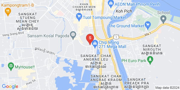 Mapa: Phsar Daeum Thkov, Chamkarmon, Phnom Penh