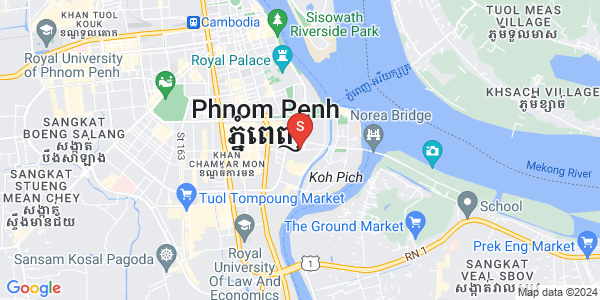Mapa: Tonle Bassac, Chamkarmon, Phnom Penh